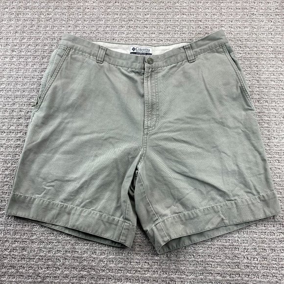 Columbia Sportswear Khaki Shorts Men 36 Brown Green Pockets Activewear Outdoors - Picture 1 of 16